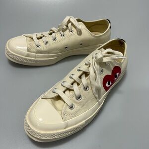 Converse Chuck Taylor All-Star 70 Ox Comme des Garcons PLAY White 150207C Sz 7
